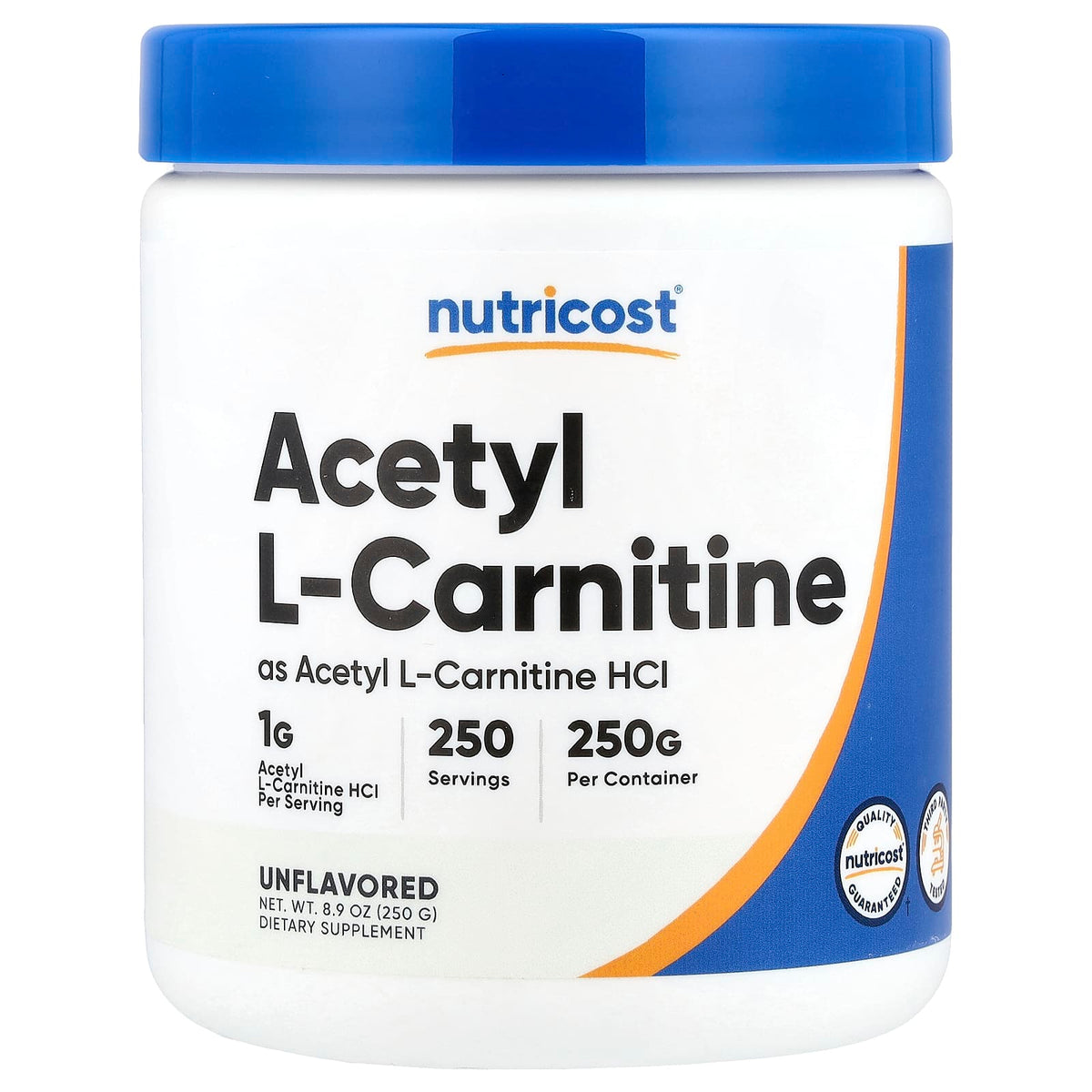 Nutricost, Acetyl L-Carnitine, Unflavoured, 8.9 oz (250 g)