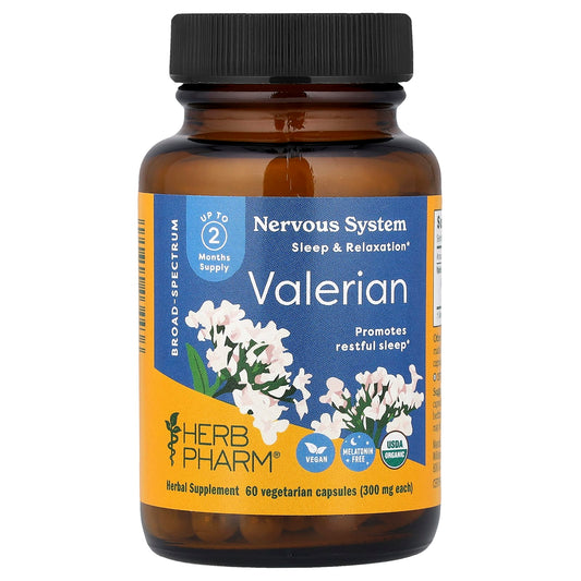 Herb Pharm, Valerian, 300 mg, 60 Vegetarian Capsules