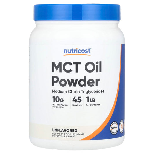 Nutricost, MCT Oil Powder, Unflavoured, 16.2 oz (454 g)