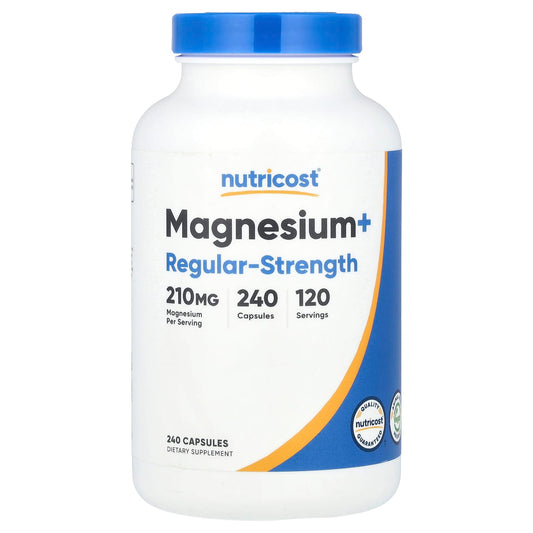 Nutricost, Magnesium+, Regular Strength, 240 Capsules (105 mg per Capsule)