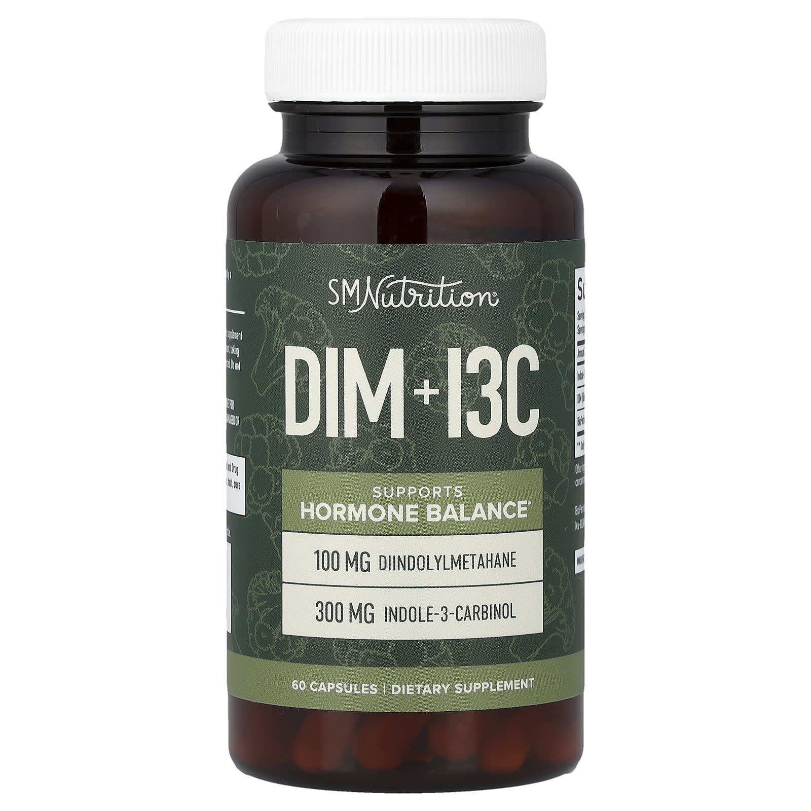 SMNutrition, DIM + I3C, 60 Capsules