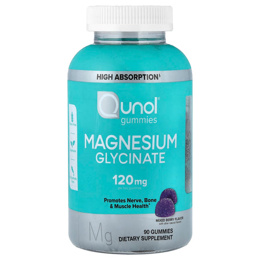 Qunol, Magnesium Glycinate Gummies, Mixed Berry, 90 Gummies (60 mg per Gummy)