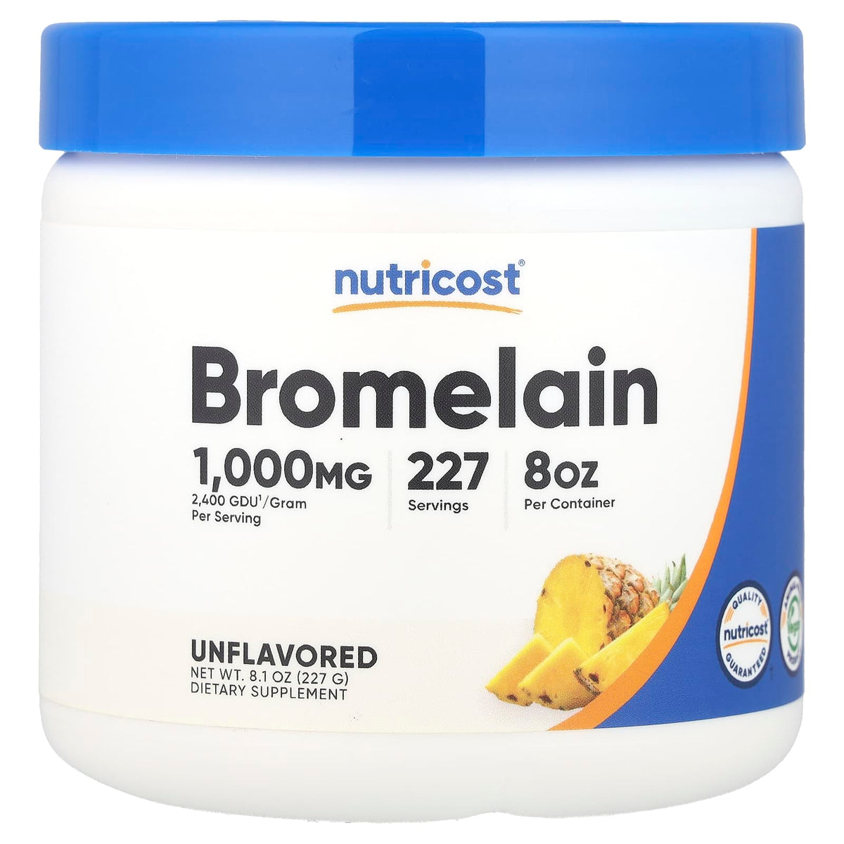 Nutricost, Bromelain, Unflavoured, 8.1 oz (227 g)