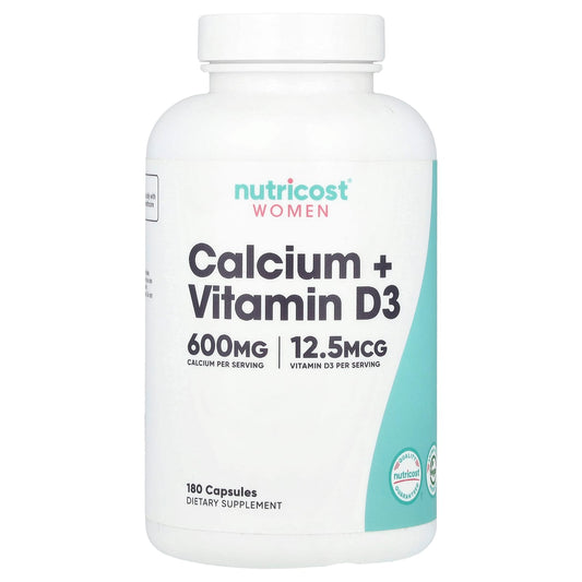 Nutricost, Women, Calcium + Vitamin D3, 180 Capsules