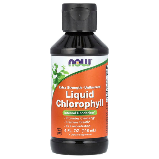NOW Foods, Liquid Chlorophyll, Extra Strength, Unflavoured, 4 fl oz (118 ml)
