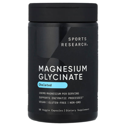 Sports Research Magnesium Glycinate 80 mg 90 Veg Caps
