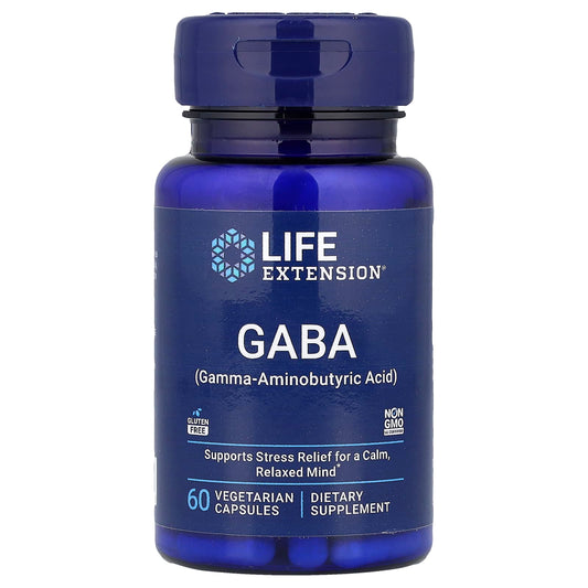 Life Extension, GABA, 60 vegetarian capsules