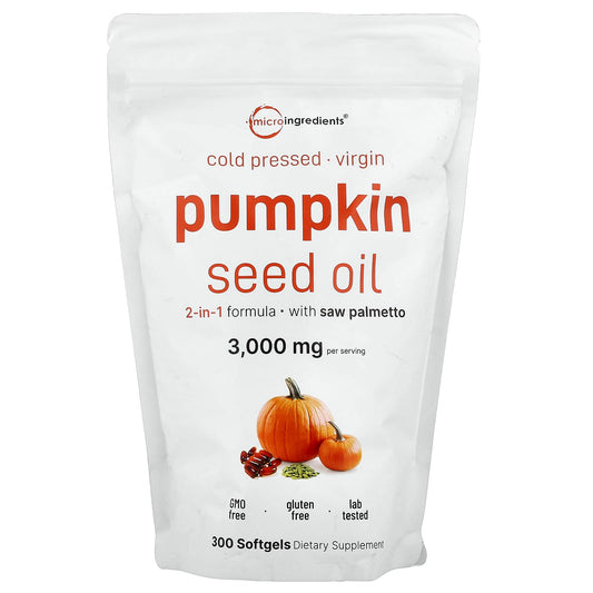 Micro Ingredients Pumpkin Seed Oil, Cold Pressed 300 Softgels