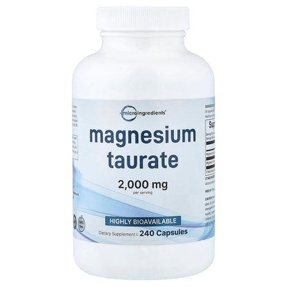 Micro Ingredients Magnesium Taurate 500 mg 240 Caps