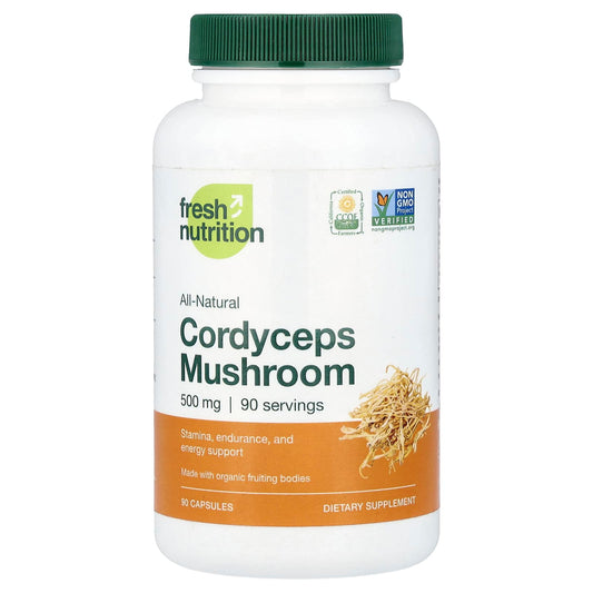 Fresh Nutrition, Cordyceps Mushroom, 500 mg, 90 Capsules
