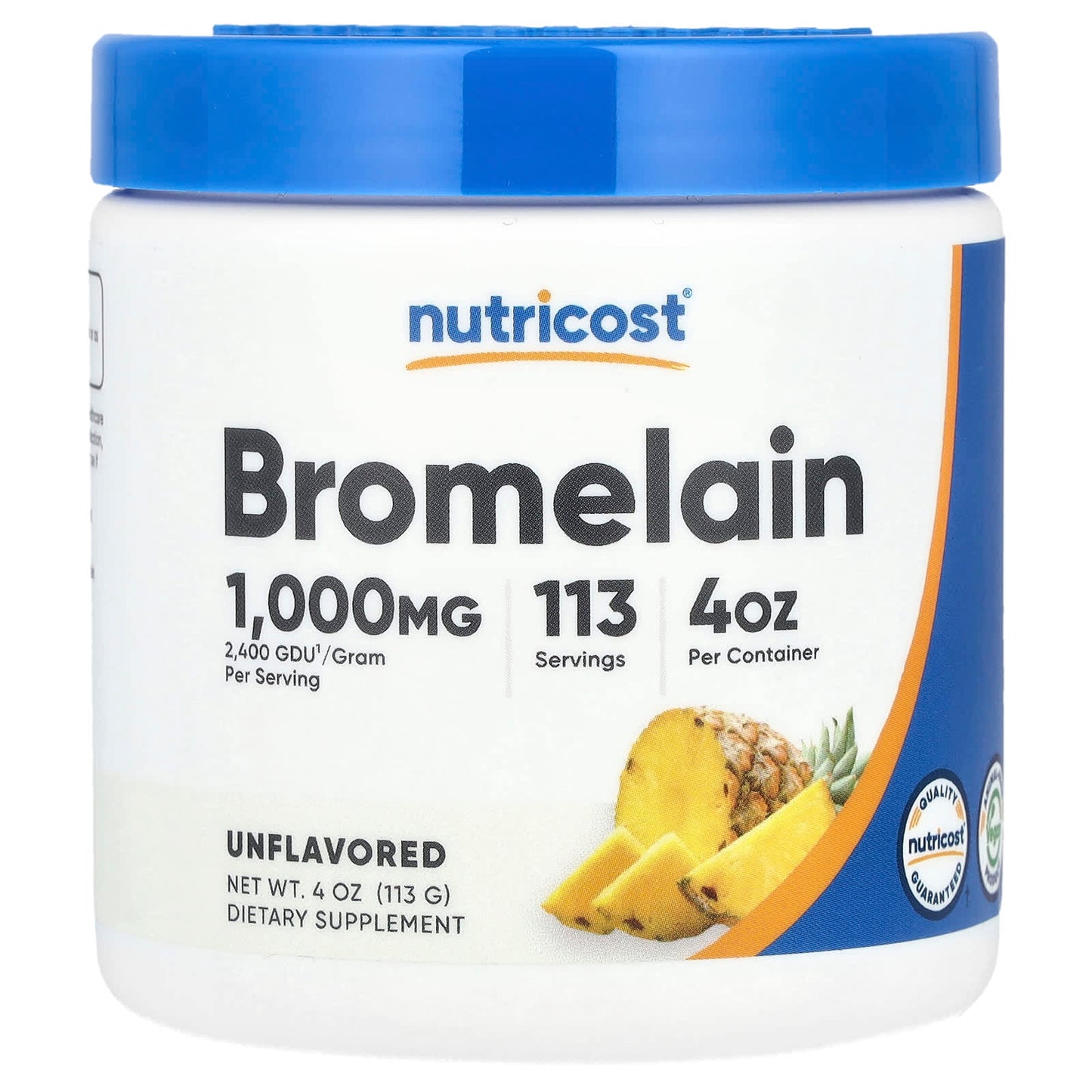 Nutricost, Bromelain, Unflavoured, 4 oz (113 g)