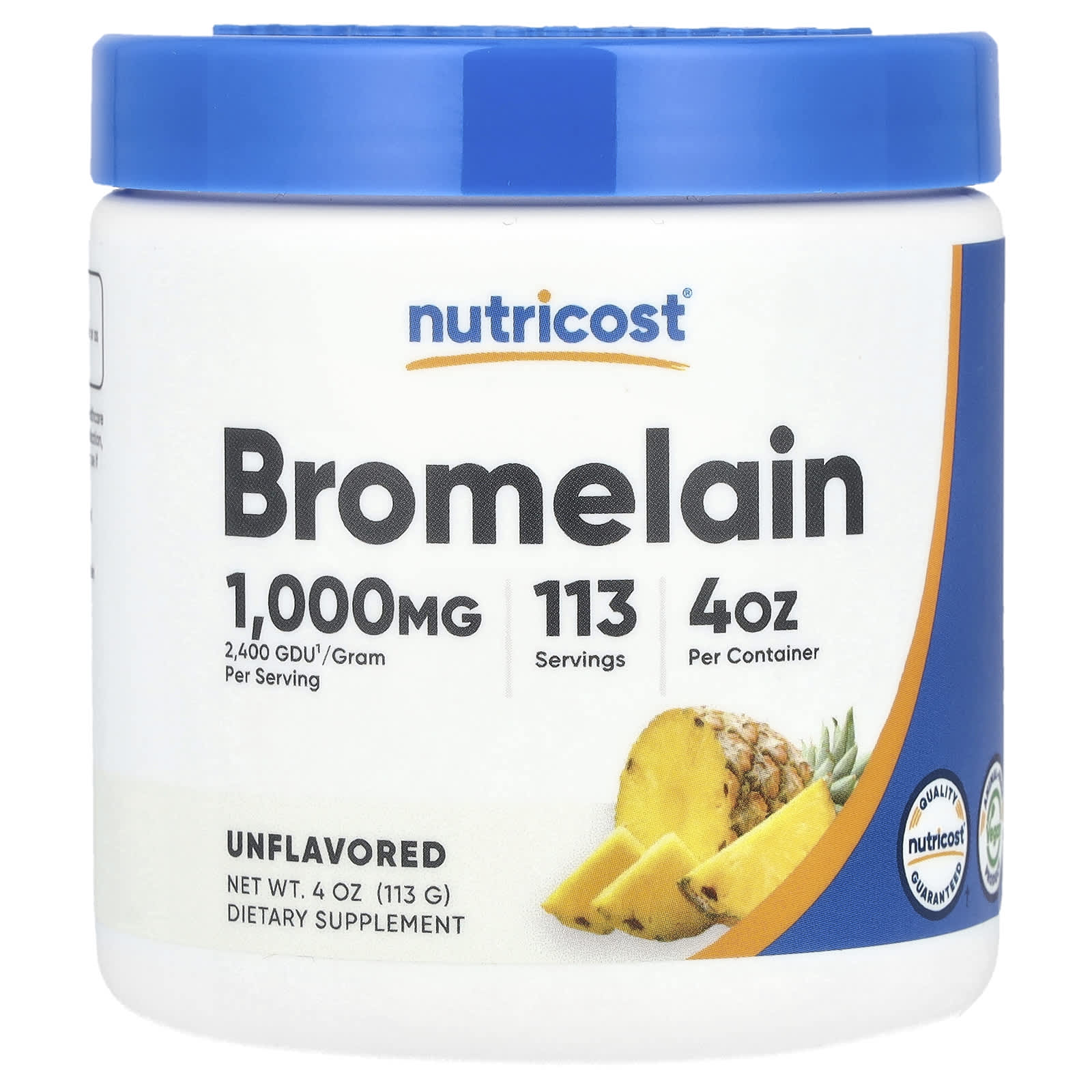 Nutricost, Bromelain, Unflavoured, 4 oz (113 g)