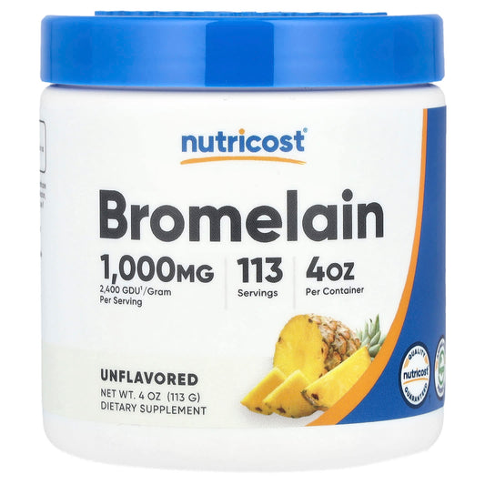 Nutricost, Bromelain, Unflavoured, 4 oz (113 g)