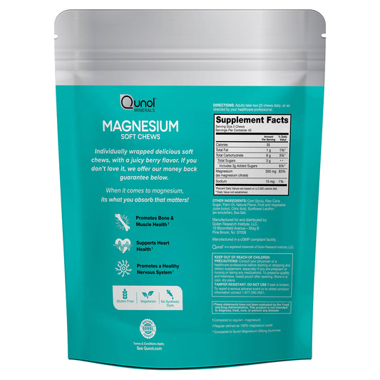 Qunol, Magnesium Citrate, Mixed Berry, 90 Soft Chews (175 mg per Soft Chew)