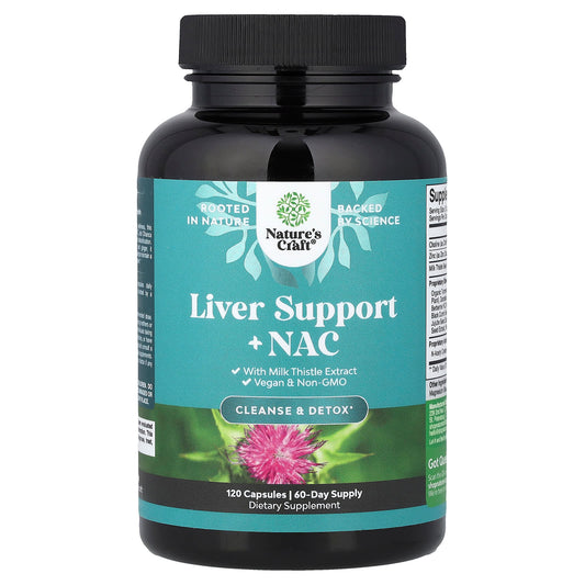 Nature's Craft, Liver Support + NAC, 120 Capsules