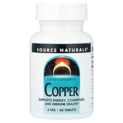 Source Naturals Copper 3 mg 60 Tablets