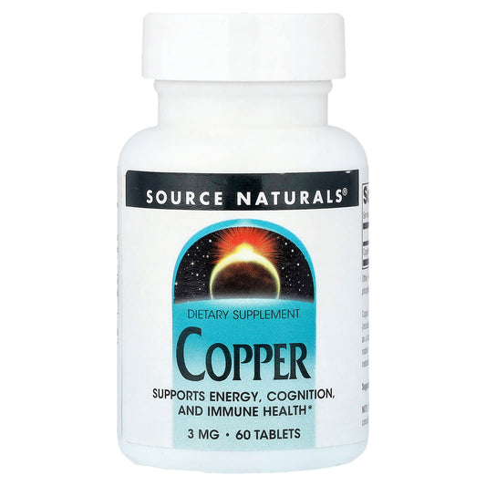 Source Naturals Copper 3 mg 60 Tablets
