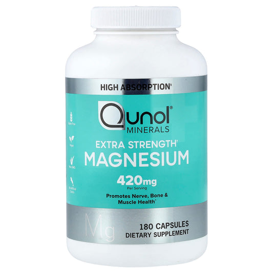 Qunol, Magnesium, 180 Capsules (210 mg per Capsule)