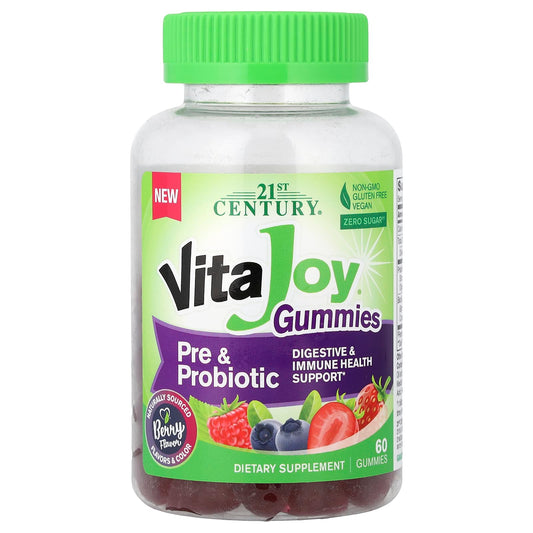 21st Century, VitaJoy® Pre & Probiotic Gummies, Berry, 60 Gummies
