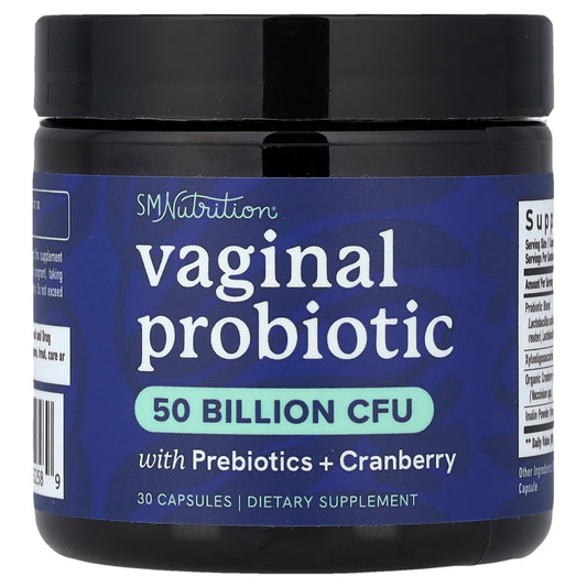 SMNutrition, Vaginal Probiotic With Prebiotics + Cranberry, 30 Capsules