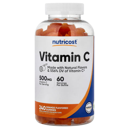Nutricost, Vitamin C Gummies, Orange, 240 Gummies