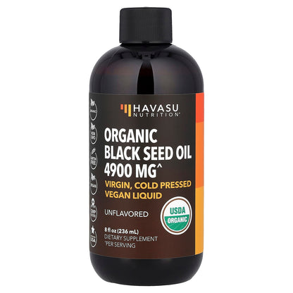 Havasu Nutrition, Organic Black Seed Oil, Unflavoured, 8 fl oz (236 ml)
