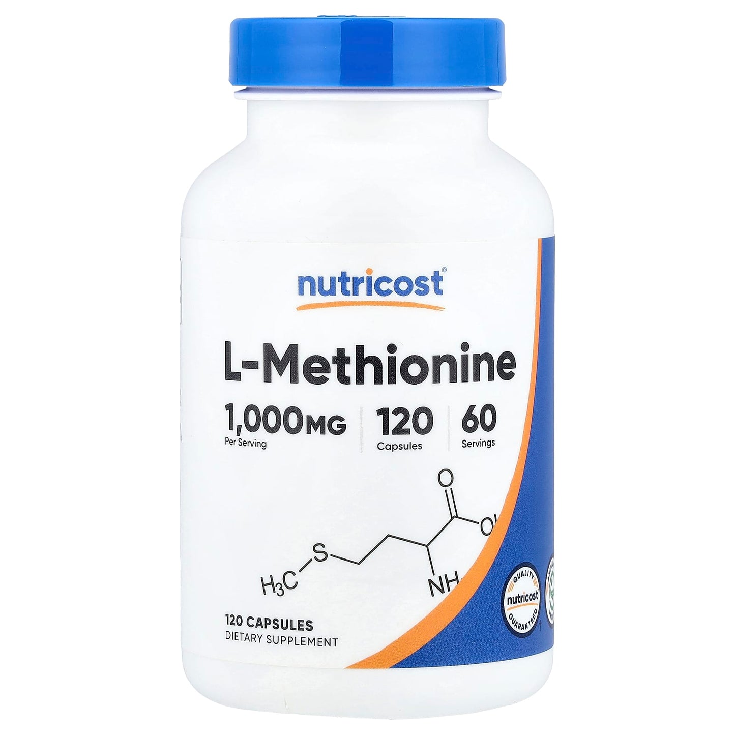 Nutricost, L-Methionine, 120 Capsules (500 mg per Capsule)