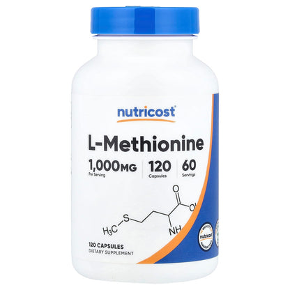 Nutricost, L-Methionine, 120 Capsules (500 mg per Capsule)