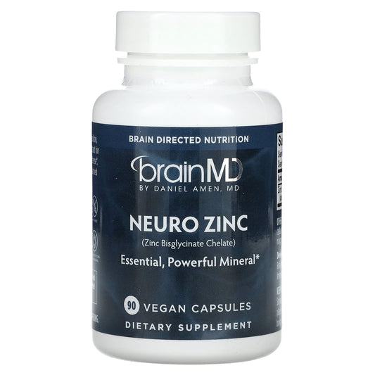 BrainMD, Neuro Zinc (Zinc Bisglycinate Chelate), 25 mg, 90 Vegan Capsules