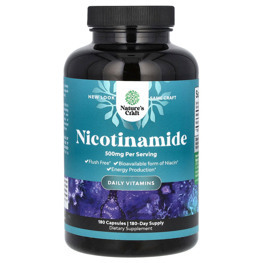 Nature's Craft, Nicotinamide, 500 mg, 180 Capsules
