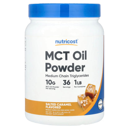 Nutricost, MCT Oil Powder, Salted Caramel, 1 lb (454 g)