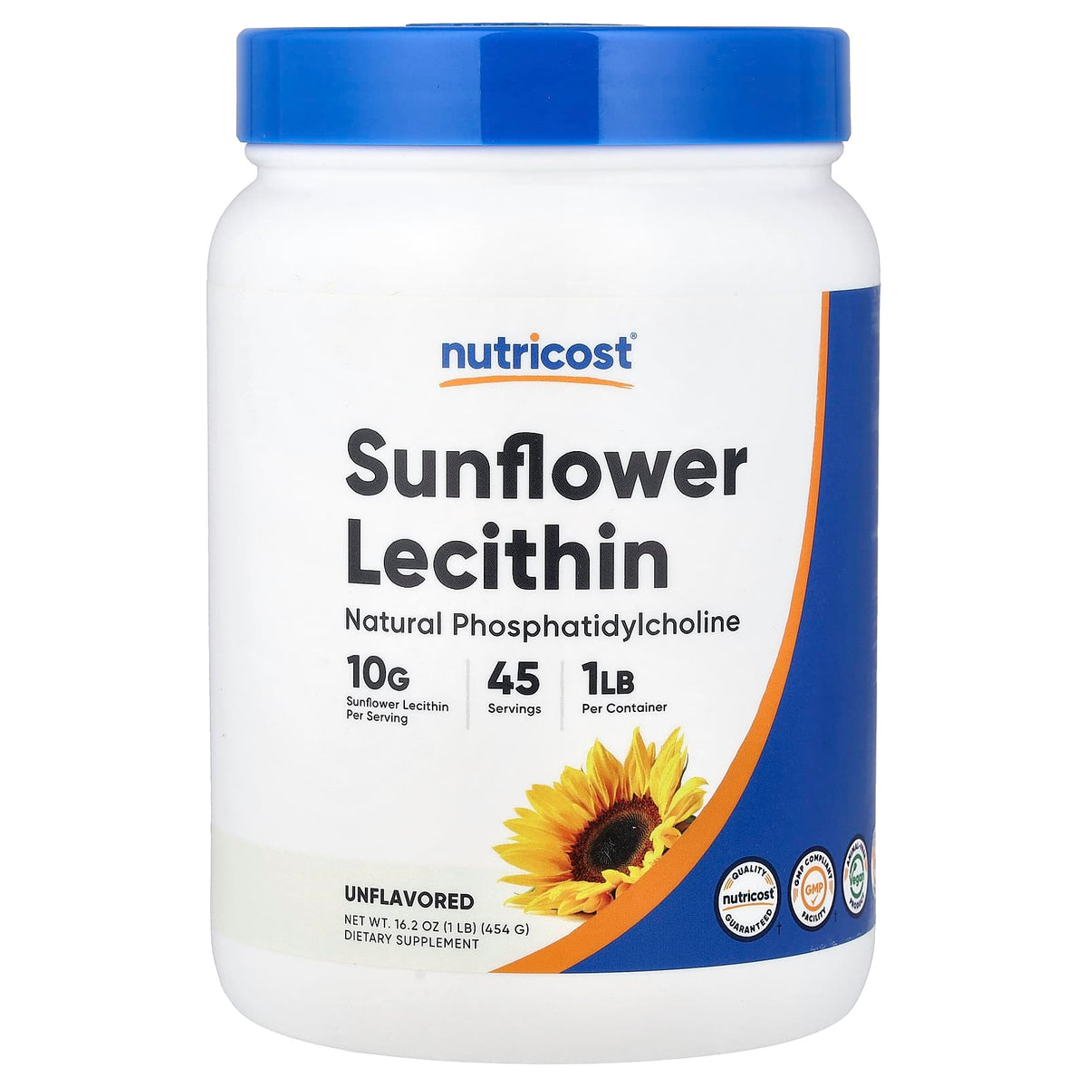 Nutricost, Sunflower Lecithin, Unflavored, 16.2 oz (454 g)