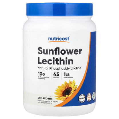 Nutricost, Sunflower Lecithin, Unflavored, 16.2 oz (454 g)