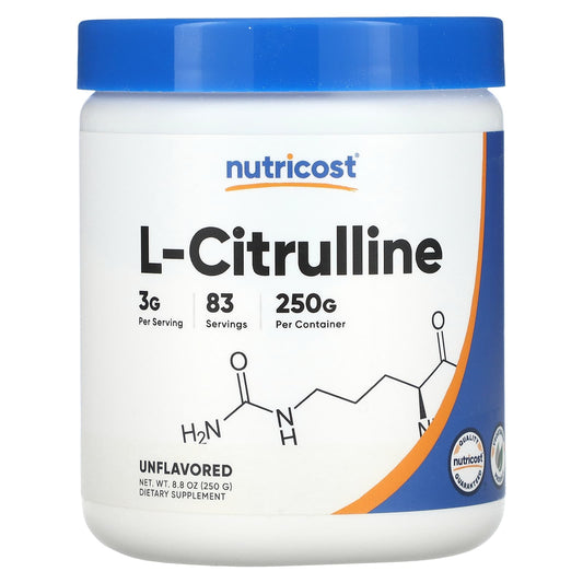 Nutricost, L-Citrulline, Unflavoured, 8.8 oz (250 g)
