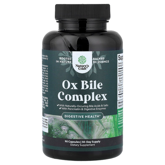 Nature's Craft, Ox Bile Complex, 90 Capsules