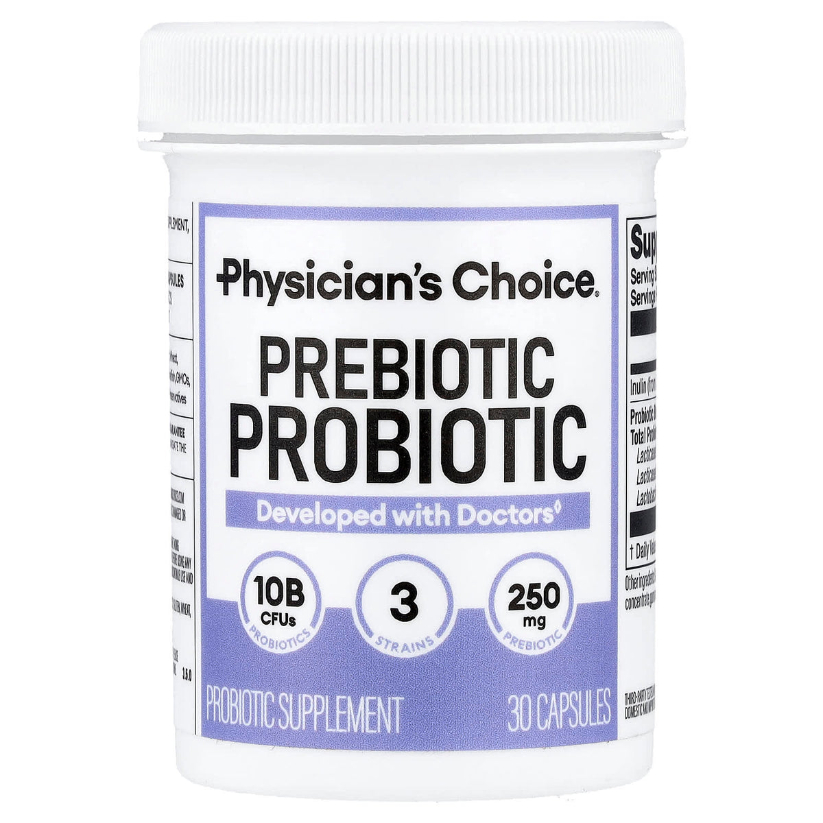 Physicians Choice Prebiotic and Probiotic Blend Organic Inulin 30 Capsules