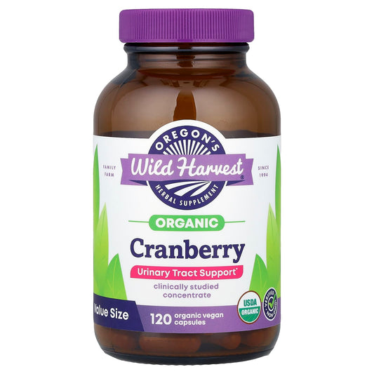 Oregon's Wild Harvest, Organic Cranberry, 120 Organic Vegan Capsules
