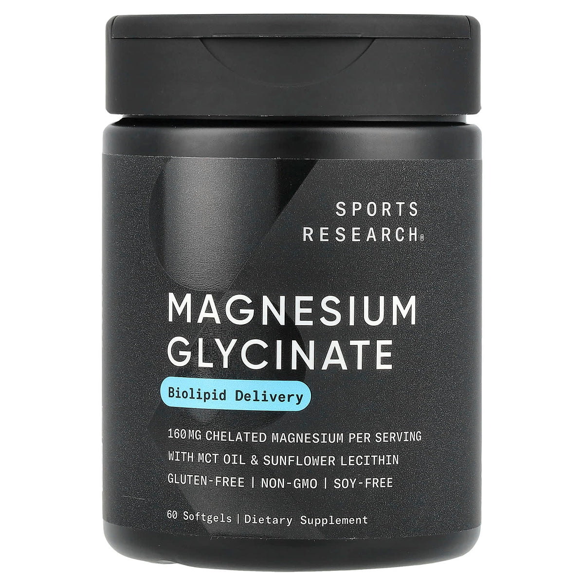 Sports Research Magnesium Glycinate 80 mg 60 Softgels