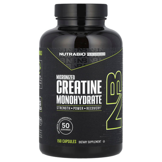NutraBio Performance, Micronised Creatine Monohydrate 150 Caps