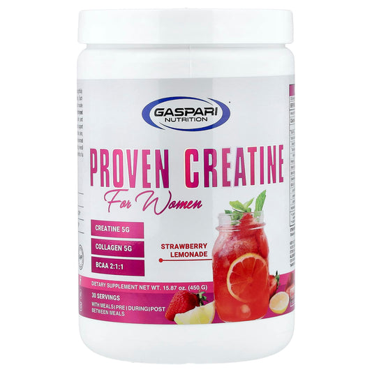 Gaspari Nutrition, Proven Creatine For Women, Strawberry Lemonade, 15.87 oz (450 g)
