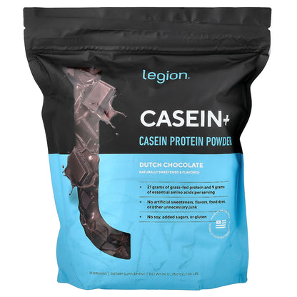Legion Athletics Casein+, Casein Protein Powder, Dutch 1.56 lbs (710 g)