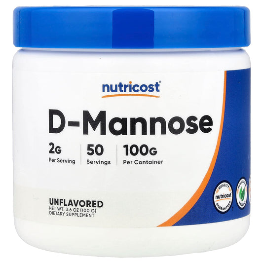 Nutricost, D-Mannose, Unflavoured, 3.6 oz (100 g)