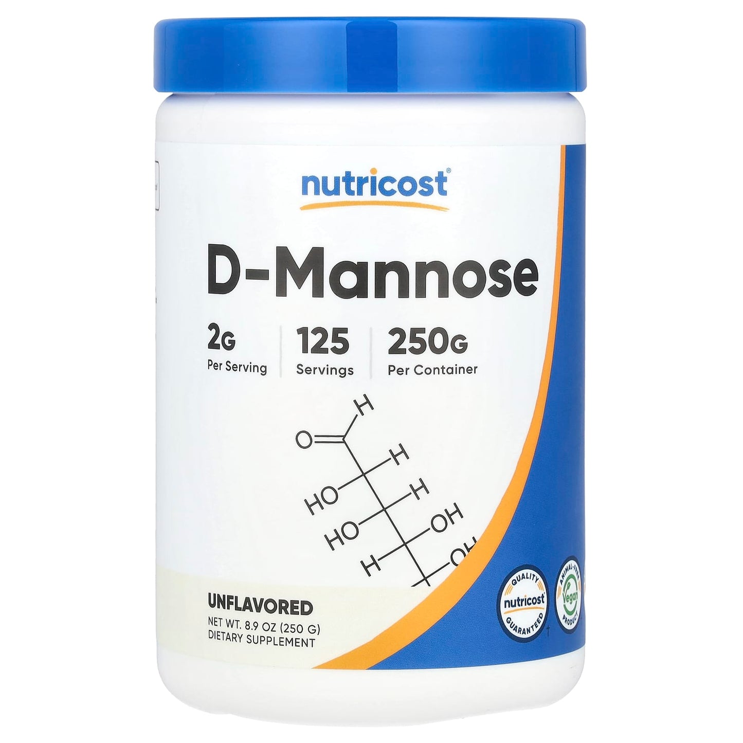 Nutricost, D-Mannose, Unflavoured, 8.9 oz (250 g)