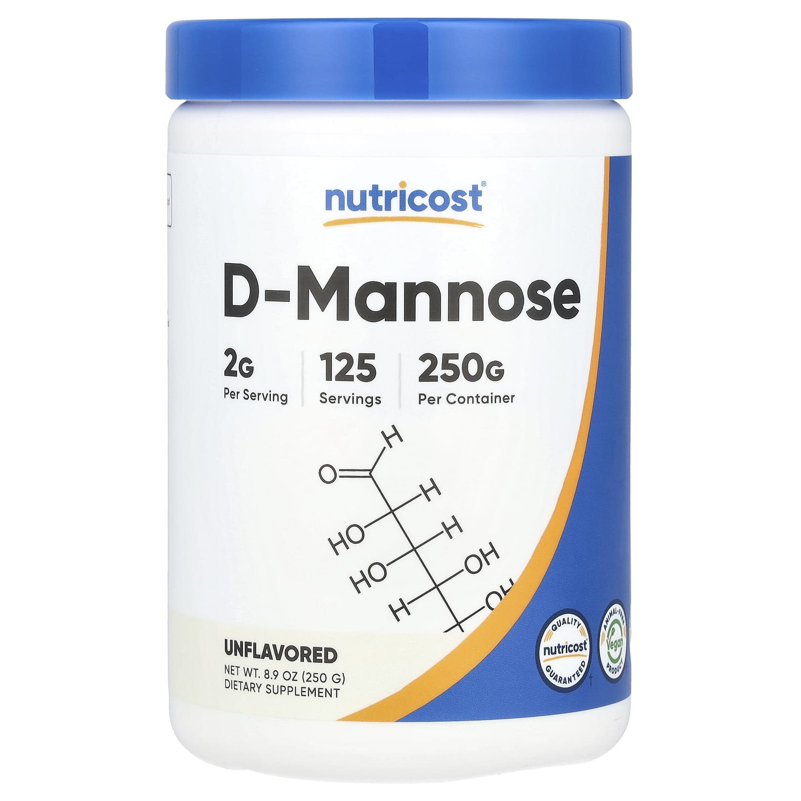 Nutricost, D-Mannose, Unflavoured, 8.9 oz (250 g)