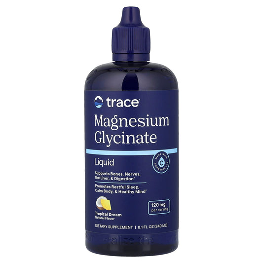 Trace, Magnesium Glycinate Liquid, Tropical Dream, 240 ml (8.1 fl oz)