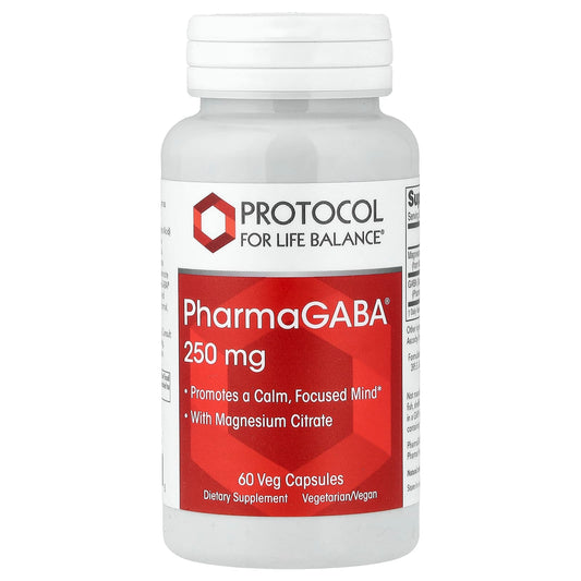 Protocol for Life Balance, PharmaGABA® With Magnesium Citrate, 60 Veg Capsules