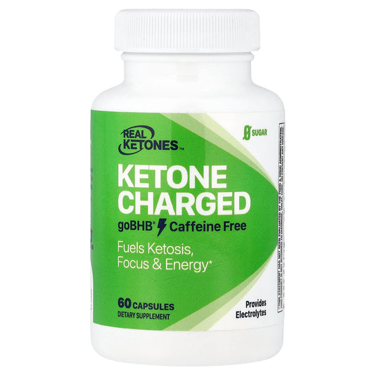 Real Ketones, Ketone Charged, goBHB®, Caffeine Free, 60 Capsules