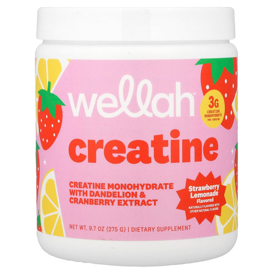 Wellah, Creatine, Strawberry Lemonade, 9.7 oz (275 g)