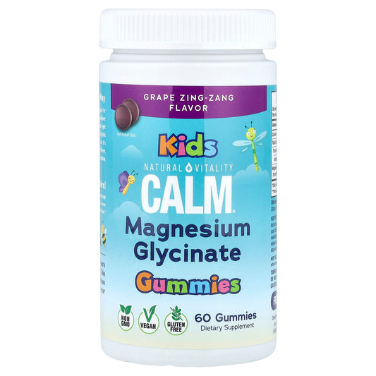 Natural Vitality, Calm®, Magnesium Glycinate Gummies, Grape Zing-Zang, 60 Gummies
