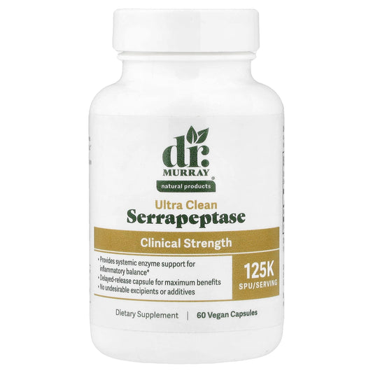 Dr. Murray's, Serrapeptase, 125,000 SPU, 60 Vegan Capsules